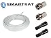 Smartsat SAT-Anschluss-Kit, SAT-Kabel inkl. 2 F-Steckern und Schutztülle, 20 m, HDTV und 3 D tauglich, Koaxkabel für Satellitenanschluss, Schirmungsmaß 120dB