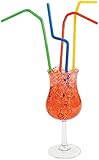 Plastic Bright Color Bendable Straws (144pc)