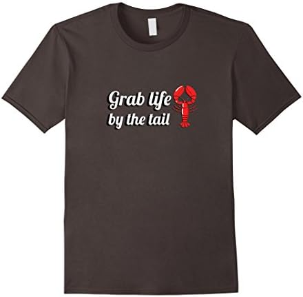 Men's Grab Life By The Tail Lobster Diving Spearfishing T-Shirt 3XL Asphalt