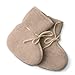 LANACARE Baby Booties in Organic Wool, Soft Sand, Size 50 (0-3 mo)