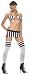 Morris Costumes Head Referee Bk/Wt Wt/Pk Xs
