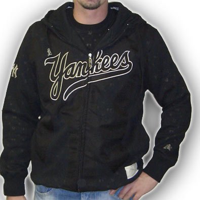 Kapuzen Zip-Weste New York Yankees schwarz