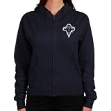 NCAA Toledo Rockets Ladies Logo Applique Midweight Zip Hoodie - Navy Blue