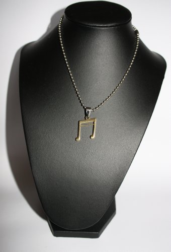Ladies or Gents Unisex Musical Note Design Pendant & 56 cm Ball Chain Fashion Jewellery
