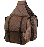 Abetta Brand Large Nylon Saddle Bags Brown