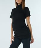 Women's Lauren Kiyomi Ruched Side Short Sleeve Turtle Neck