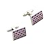 GeX Elegant stylish dark and light purple mosaic business shirt cufflinks cuff links with Gift Box
