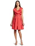 Eliza J Women's Shawl Collar Coral Dress
