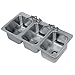 304 Series 38" x 19" Triple Seamless Bowl Drop-in Sink with Faucet