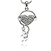 Heart Wearing Headphones with Music Pendant title=