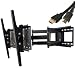 VideoSecu Articulating TV Wall Mount for Most 37"-55" TV, Dual Arm Extends up to 26 Inch From Wall Free HDMI cable 1VH VideoSecu Articulating TV Wall Mount for Most 37"-55" TV, Dual Arm Extends up to 26 Inch From Wall Free HDMI cable 1VH