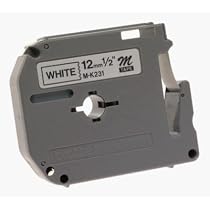Brother M231 1/2" Black on White Tape for P-Touch