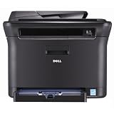 Dell 1235cn Multifunction Color Laser Printer - Max Resolution: 2400x600 dpi - Max Printing Speed: 17 ppm - Duty Cycle: 20,000 PPM - Max Sheet Size: 8.5x11 - ADF - 15 sheets - Hi-Speed USB, Ethernet 10 Base-T/100 Base-TX, USB host - Includes 128 MB Memory