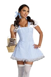 Dreamgirl Gingham Dress, Light Blue, Large