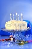 Wallmonkeys Peel and Stick Wall Decals - Blue Birthday Celebrations - 60