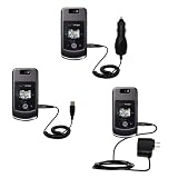 Deluxe Kit for the Motorola W755 includes a USB cable with Car and Wall Charger - Gomadic Brand w/ TipExchange Technology