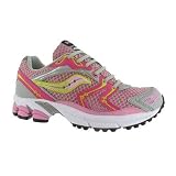 Saucony Kids Youths Grid Nitrous Pink Yellow Leather Running Shoes by Saucony