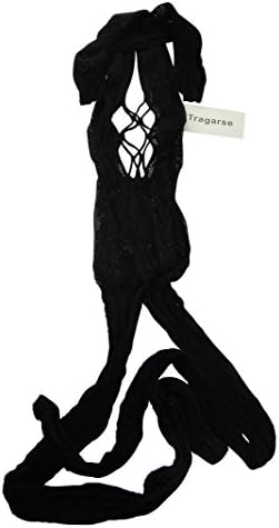 Tragarse Sexy Corset See-through Breasts Open Crotch Bodystockings XL016B (Black)