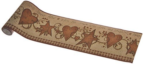 York Wallcoverings YC3331BD Welcome Home Love and Laughter Tin Star Border by York Wallcoverings
