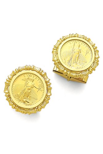 14k Gold Coin Cufflinks