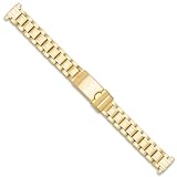 Women's Oyster Link Style Metal Watch Band - Gold - (fits 12mm to 17mm)