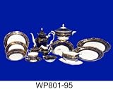 Cobalt Weimar Porcelaine 95pc Dinner & Tea Set