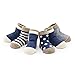 Izzy & Roo Heathered Toddler Socks - Set of 4 Pair (2-4 Years, Denim)