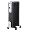 1.5kW 7 Fin Slimline Black Oil Filled Portable Radiator