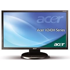 Acer V243HAObd 61 cm (24 Zoll) widescreen TFT Monitor (VGA, DVI, 2ms Reaktionszeit) schwarz