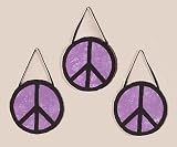 41vufb%2BxKKL. SL160  Purple Groovy Peace Sign Tie Dye Wall Hanging Accessories by JoJo Designs