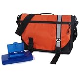 DadGear Courier Stripe Diaper Bag - Orange by Dad Gear