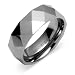 Jewelry : Multi Faceted 8mm Comfort Fit Mens Tungsten Carbide Wedding Band Ring Size 11