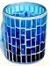 Candle Holder: Blue Mosaic Votive (CH07DB)