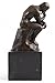 ART DECO BRONZE - THINKER - NUDE MALE FIGURE A RODIN