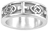  : Sterling Silver Celtic Design Cross Ring by Bob Siemon, Size 6