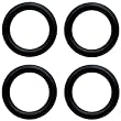 00 Gauge Black Rubber O-Ring 4-Pack