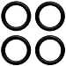 00 Gauge Black Rubber O-Ring 4-Pack
