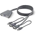 Belkin 2-Port KVM-Switch mit eingebauter Verkabelung, USB