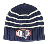 New England Patriots Throwback Felt Logo Cuffless Knit Hat