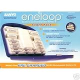 Sanyo Eneloop Battery Charger w/ 8 AA & 4 AAA Batteries Plus 2 C & 2 D Size Adapter
