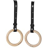 Pellor Olympic Gymnastic Rings Crossfit Gym with buckle Max load 500KG For Upper Body Strength fitnessXzone And Bodyweight Excercising, Suspension Training - Taking your body to a new level of strength & endurance