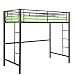 Walker Edison Sunset Metal Twin Loft/bunk Bed, Black Image #1