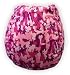 Bean Bag Urban Camo Berry Faux Suede