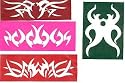 Multi Use Body Art Design Stencils-Set 7