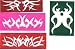 Multi Use Body Art Design Stencils-Set 7