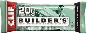 Clif Bar Builder's Bar, Chocolate Mint, 2.4-Ounce Bars, 12 Count