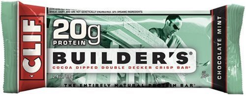 Clif Builder's Bar, Protein Bar, Chocolate Mint, 2.4-Ounce Bars (Pack of 12)