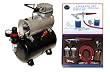 PAASCHE H-SET AIRBRUSH w/Quiet AIR COMPRESSOR with TANK
