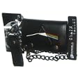 Pink Floyd - Chain Leather Wallet w/mtl Badge - Black - 8 x 10.5 x 3'