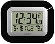 La Crosse Technology WT-8005U-B Atomic Digital Wall Clock with Indoor Temperature, Black